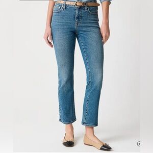 J. Crew Mid-Rise Flare Crop Jeans in All-Day Stretch